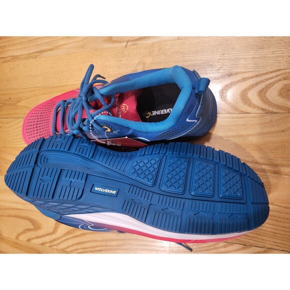 Wolverine Women Dash Compo Toe Waterpf Athletic Work Shoe Watermelon/Blue Sz 9 M - Picture 8 of 8